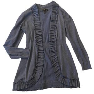 Madison Michelle size Large blue ruffled sweater